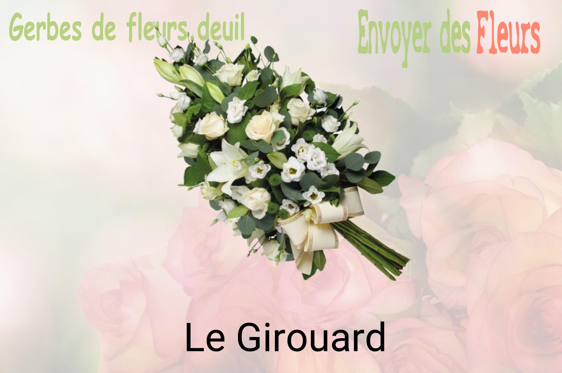Gerbe de fleurs de deuil livrée à Le Girouard